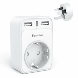Reiseadapter Australien Adapter Deutschland Stecker Reisestecker Reiseadapter mit 2 USB 1USB C (3A) Steckdosenadapter Typ I für Neuseeland,Australien,China,Argentinien Wand Ladegerät EU to AU