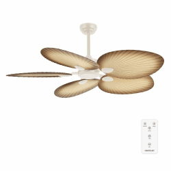 Cecotec - Deckenventilatoren EnergySilence Aero 5200 Palm, DC 36W Motor, 132 cm, Steuerung, Timer, 6 Geschwindigkeiten, Sommer und Winter, brechende Klingen, verstellbare Höhe 15-25 cm, Leise
