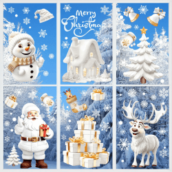 Fensterbilder Weihnachten Selbstklebend Fensterdeko Schneeflocken 190PCS - Nepfaivy Wiederverwendbare Statische Weihnachtsfensterbilder, Winter Fenstersticker Schneeflocken Fensteraufkleber Deko A: Fensterbilder für Weihnachten