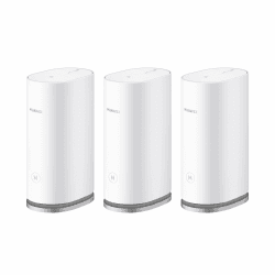 Huawei WLAN Mesh 3,AX3000 Whole Home WiFi 6 Mesh Router, Abdeckung bis zu 200-400 m², 3er-Pack, insgesamt 9 GE Ports, HomeSec™ Sicherheit, weiß，【exklusiv bei Amazon】