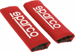 Sparco SPC1204RD Seat Belt Padding Protector Car Travel, 2 Units, Rosso SPC ROT