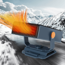 Uwelliky Auto Heizlüfter 12V 150W Tragbare Auto Heizung, 2 in 1 Heizung Kühlung, Autoheizung Fenster Entfroster Demister, 360° Drehbar Schnelleheizung Zusatzheizung, die in Stecker Zigarettenanzünde Blau