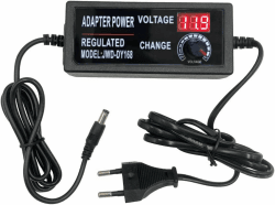 JZK Spannungsregelbares Netzteil DC 3-12V 5A mit Digitalanzeige, 60W Max 100-240V AC zu DC 3V 4V 4,5V 5V 6V 7V 8V 9V 10V 12V Universal Netzteil Transformator Konverter