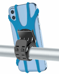 Zoeley Handyhalterung Fahrrad, Universal Handyhalterung Motorrad 【1s-Installation】Abnehmbare 360​​° Drehen【Silikon Anti-Vibration】Fahrradhalterung Lenker Rennrad für alle 4.0-7 Zoll Smartphone (Blue)