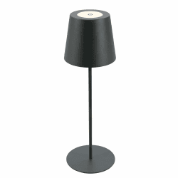 BRILONER - LED Tischlampe kabellos mit Touch, dimmbar in Stufen, höhenverstellbar, Nachttischlampe, Leselampe, LED lampe, Campinglampe, Tischleuchte, Akku Lampe, Outdoor Lampe, 36x10,5 cm, Anthrazit Warmweiß Anthrazit