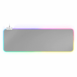 Mars Gaming MMPRGB2S, XXL Mauspad, RGB 12-Modi, 2 USB 2.0, Weiß-Silber