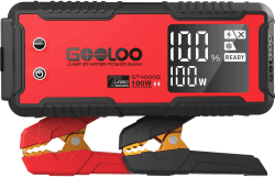 GOOLOO GT4000S Starthilfe Powerbank, 4000A 100W Zweiwege-Schnellladegerät für 12V Fahrzeuge(12.0L Benzin und 10.0L Diesel), SuperSafe tragbares Booster Auto Starthilfe mit 3,2" LCD Bildschirm 4000A -（GT4000S）