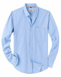 J.VER Oxford Herren Hemd Bügelfrei Regular Fit Hemd Langarm Casual Hemd aus Oxford Button Down Hemd Faltenfrei Freizeithemd mit Tasche XXL Blau Violett
