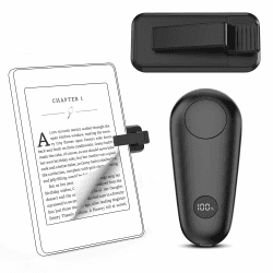 RF Fernbedienung zum Lesen für Kindle Paperwhite Oasis Scribe,Kobo, Seitenwenden für Phone, iOS Android Tablets, Fernbedienung Phone, Kamera Videoaufzeichnung (Schwarz)