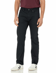 Amazon Essentials Herren Stretchjeans, Gerade Geschnitten 38W / 32L Schwarz