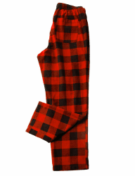 LAPASA Herren Fleece Pyjamahose Relaxed Fit Lounge Hose M128 XL Wärmer: Baumwollflanell Baumwollflanell: Schwarz Rot