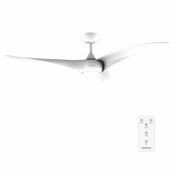 Cecotec - Deckenventilatoren mit Licht EnergySilence Aero 5295 White, Motor DC von 40 W, 54 Zoll, mit 15 -W -LED -Licht, 3 ausgewählten Farbtönen, 3 Klingen, programmierbarer Timer Weiß
