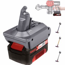 Adapter für Dyson V6 Staubsauger Convert für Einhell 18V Akku für V6 Akku Kompatibel mit DC58 DC59 DC61 DC62 DC72 DC74 Absolute Animal Motorhead Slim SV03 SV04 SV05 SV06 SV07 SV09 Batterieadapter für Einhell für Dyson V6
