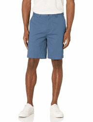 Amazon Essentials Herren Klassisch Geschnittene Chinoshorts, 23 cm 34W Blau
