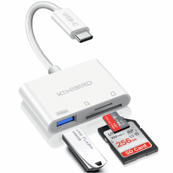 KiWiBiRD USB C Kartenleser, Micro SD auf Typ C Speicherkarten Adapter Kartenlesegerät für SDHC SDXC UHS-I Karte Kompatibel mit iPhone 15 Plus Pro Max MacBook iPad Pro Air Galaxy S24 S23 Android Handy USB-C