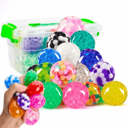 JOYIN Mini Stressbälle Spielzeug, Random 9 Pack Fidget Stress Ball für Erwachsene, Squishy Stress Relief Bälle, Antistress bälle, Squeeze Bälle, Mitgebsel Kindergeburtstag, Valentinstag Party Favors klassisch 9.0