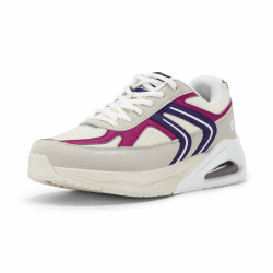 FitVille Sneaker Damen Extra Weite Sportschuhe mit Luftkissen Dämpfung Laufschuhe Atmungsaktiv Turnschuhe Leichte Joggingschuhe rutschfest Straßenlaufschuhe Walkingschuhe Bequeme Fitnessschuhe 36 EU X-Weit Elfenbein Rosarot