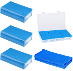 HENMI 3 Pack Reinigungsknete 540 g Fachmann Homogene Reinigungsknetmasse Lackreiniger zur Beseitigung Industriestaub Flugrost und Insektenresten für Autos Motorräder Caravans Autowäsche Wachse Blau 3*180g
