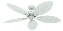 HUNTER FAN Deckenventilator Bayview 137 cm für den Innen- und Außenbereich, mit Zugkette, 5 austauschbaren Flügeln in Weiß, optimal für Sommer und Winter, Modell 24996 Bayview 137 cm Weiß