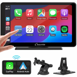 Carpuride C3 Wireless Carplay & Android Auto Autoradio, Tragbares 7 Zoll HD Touchscreen Auto Stereo Empfänger mit AirPlay Link Spiegeln,Bluetooth,Navigation,Siri,FM/AUX.