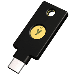 Yubico - YubiKey 5C NFC - Sicherheitsschlüssel für Zwei-Faktor-Authentifizierung (2FA), Anschluss über USB-C und NFC - FIDO-zertifiziert