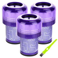 Hepa Filter für Dyson V12 Detect Slim Absolute Extra Waschbar 3 Stück V12 Filter Ersatzfilter Zubehör für Dyson Slim Staubsauger Ersetzen Sie # 971517-01 V12-3P