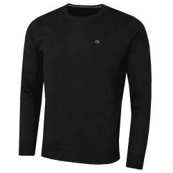 Calvin Klein Herren mit Rundhalsausschnitt aus weicher Baumwolle Sweater L Schwarz