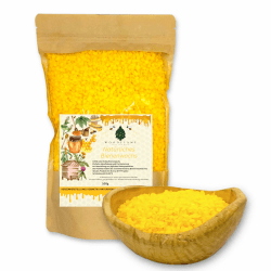 Woodflame Bienenwachs Pastillen | Deutsche Qualität | 100% natürliches Bienenwachs | Perfekt geeignet für Kosmetikprodukte, Bienenwachstücher, Seife, Holzpolitur und Kerzenherstellung… 100.0 Gramm