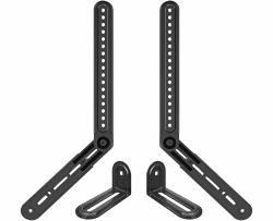 ELIVED Soundbar Halterung für die meisten Soundbars bis zu 6.8 kg, Soundbar-TV-Halterung, werkzeuglos verstellbar, abnehmbare Verlängerungsarme und L-Halterungen, EV5010