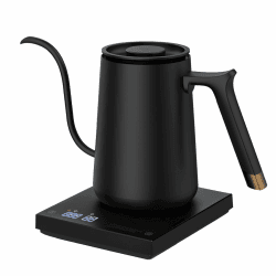 TIMEMORE wasserkocher mit temperatureinstellung Elektrischer Schwanenhalskessel BPA-freier wasserkocher edelstahl Teekocher elektrisch Automatische Abschaltung für Kaffee, 600ml, Mattschwarz St-black
