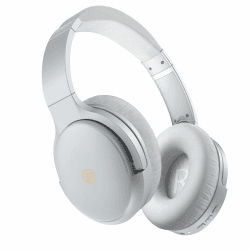 Lankey Sound Bluetooth Kopfhörer, Noise Cancelling Kopfhörer Over Ear mit Mikrofon, 60 Std Spielzeit, Schnellaufladung, Hi-Res Sound, Tiefer Bass, Ideal Für Handy/iPad/PC- Silber