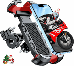 Mohard Handyhalterung Fahrrad, [Niemals Herunterfallen] 360° Drehbar Bike Handlebar Bags Handyhalterung Motorrad, Handyhalter Fahrrad für Rennrad MTB, Kompatibel mit 4,7-6,8 Zoll Smartphone Rot