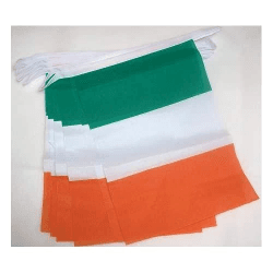 AZ FLAG - Fahnenkette Irland 3 Meter Mit 10 Flaggen - 21x14 cm - Irische Girlande Flaggenkette 14 x 21 Cm