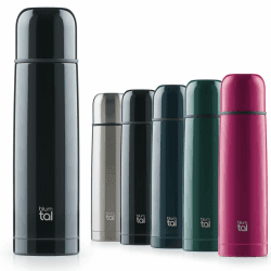 Blumtal® Thermosflasche 500 ml - BPA-freie Thermoskanne für warm&kalt - auslaufsichere Isolierflasche 500ml Edelstahl rostfrei - Thermoskanne mit Becher - Thermoskanne 500ml - Isolierkanne - Schwarz 500 ml Schwarz