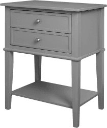 Ameriwood Home Franklin Accent Tisch mit 2 schubladen grau