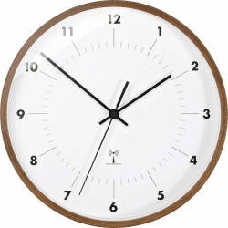 TFA Dostmann Analoge Funk Wanduhr, mit Holzrahmen, Design Wanduhr, schlicht, Funkuhr, mehrfarbig, 98.1097, L 255 x B 46 x H 255 mm