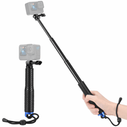 Vkesen Teleskop-Stick für GoPro, 48CM Wasserdichter Selfie Stick für GoPro Hero 13/12/11/10/9/8/7/6/Max, DJI Osmo Action 5 Pro/4/3, AKASO, SJCAM und andere Action Kamera 19Zoll/48CM