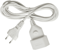 Brennenstuhl Kunststoff-Verlängerungskabel (Verlängerungskabel für den Innenbereich, 3m Kabel, mit Euro-Stecker und Kupplung) weiß weiß 3m Single