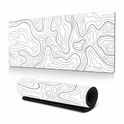 Gaming Mauspad Schreibtischunterlage,GroßEs Gaming-Mauspad Mit GenäHten Kanten,Mauspad Mit rutschfeste Unterseite FüR Den Gaming-Raum Im Home-Office(300 * 770 * 3MM) (Weiß, 300 * 770 * 3 MM) 300* 770 *3 MM Weiß