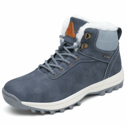 Mishansha Winterschuhe Herren Gefüttert Winterstiefel Damen Warm Winterboots Wasserfeste 44 EU Blau