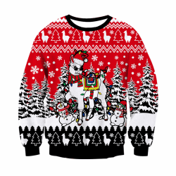 Goodstoworld Unisex Ugly Christmas Sweater Herren Weihnachtspullover Neuheit Dinosaurier Faultier Katze Strickmuster Damen Weihnachten Strickpullover S-XXL L Alpaca 4