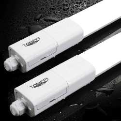 TONFFI 2 Stück Led Röhre 115cm, Feuchtraumleuchte Led 36W 4100LM, Verknüpfbar Werkstattlampe IP65 Wasserfest kellerlampe Neutralweiß 4000K für Keller Büro Garage 115CM 36W 2 Stück
