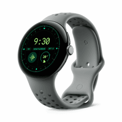 Google Pixel Watch 3 (45 mm) – Android smartwatch with Heart Rate Tracking, Advanced Running from Fitbit, Fitness Insights, 24-Hour Battery – Matte Hazel Aluminium Case – Hazel Band – LTE Haze LTE