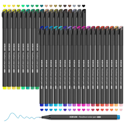 Koilox Fineliner Stifte Set, 36 color Spitze 0,4 mm Filzstift Stifte feiner Spitze zum Zeichnen und Schreiben von Skizzen, Journaling, Notizen, Comics, Malbuch Comics, Malbuch