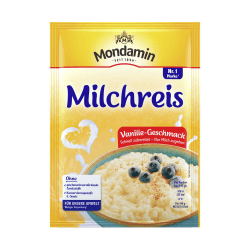 Mondamin Milchreis Vanille-Geschmack für ein süßes Dessert schnell zubereitet, nur Milch zugeben 117 g 8 Stück 117 g (8er Pack)