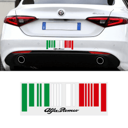 Italien Flagge Barcode Auto Aufkleber Aufkleber, für Alfa Romeo Giulietta Giulia Stelvio Mito GT 147 147 156 159 Auto Styling