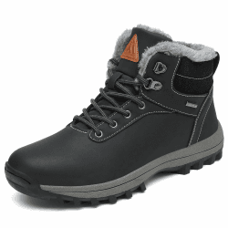 Mishansha Winterschuhe Herren Gefüttert Winterstiefel Damen Warm Winterboots Wasserfeste 41 EU Schwarz