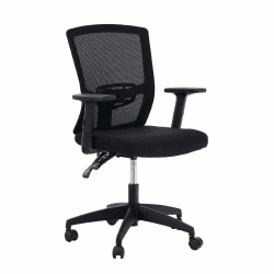 ALPHA HOME Bürostuhl Ergonomischer Schreibtischstuhl Höhenverstellbar Drehstuhl Ergonomisch Computerstuhl mit Verstellbarer Lendenwirbelstütze, Armlehne,Wippfunktion bis zu 160kg belastbar Schwarz-ergonomisch Ohne Kopfstütze