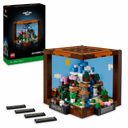 LEGO Minecraft Die Werkbank Bauset, Videospiel-Set mit 8 Figuren, darunter Steve, Alex, Kreaturen und Biomen, Modell zum 15-jährigen Jubiläum, Geschenk-Idee für Erwachsene, Männer & Frauen 21265