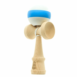 YoYo Factory Catchy Standard Kendama - BLAU/Weiss (Japanisches Traditionelles Spielzeug, Vom Anfänger Zum Profi)